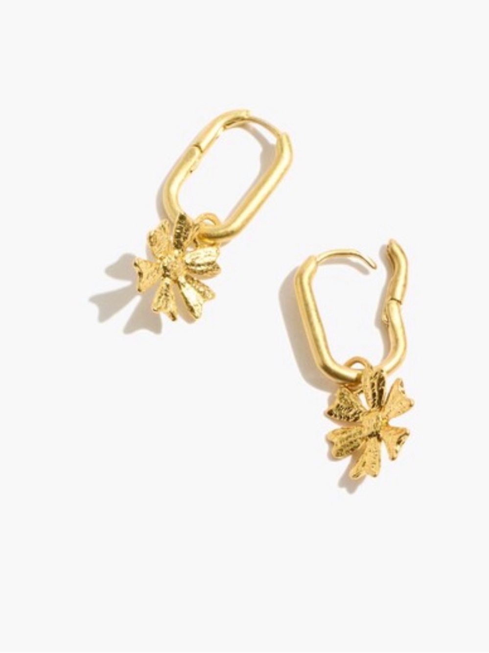 MADEWELL Mojave Daisy Carabiner Huggie Hoop Earrings in Vintage Gold